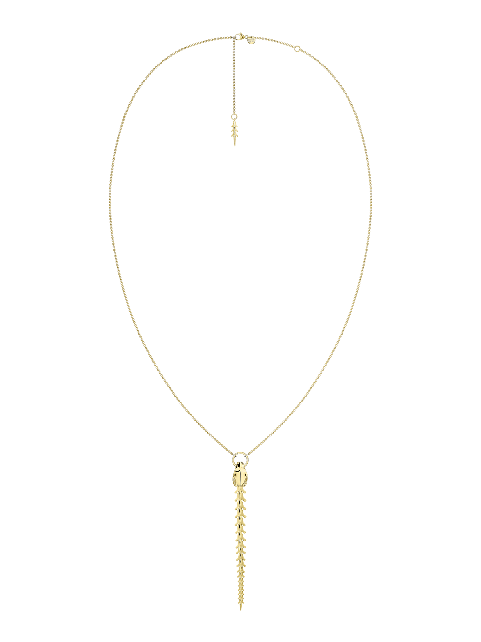 Serpent's trace drop pendant - yellow gold vermeil